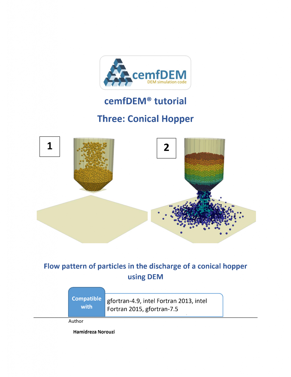 DEM Simulation Of Particles In A Conical Hopper - CEMF.ir