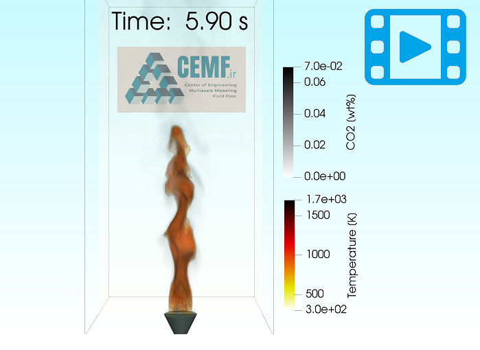 Methane Combustion in a Flare